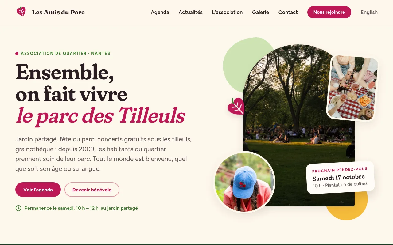 Site web de Les Amis du Parc