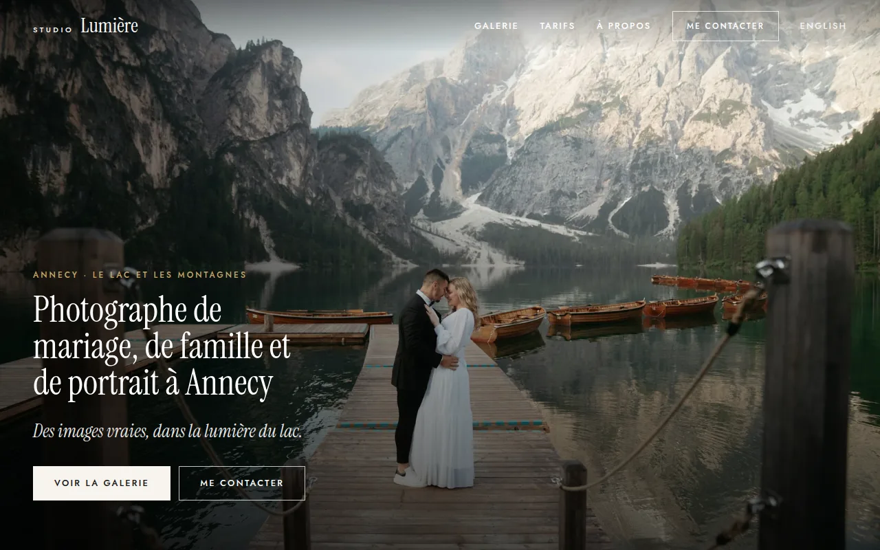 Site web de Studio Lumière
